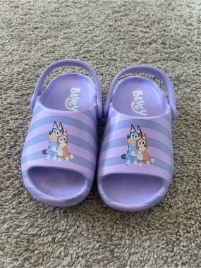Kids' Purple Slide Sandals with Back Strap